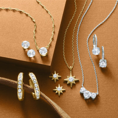 Yes, Please! Womens Lab Created White Sapphire Sterling Silver 2-pc. Jewelry Set