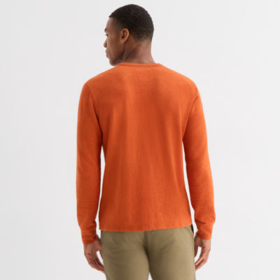 mutual weave Mens Long Sleeve Regular Fit Henley Shirt