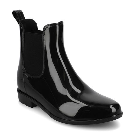 Journee Collection Womens Flat Heel Rain Boots, 10 Medium, Black