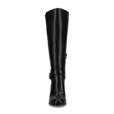 Journee Collection Womens Extra Wide Calf Stacked Heel Dress Boots