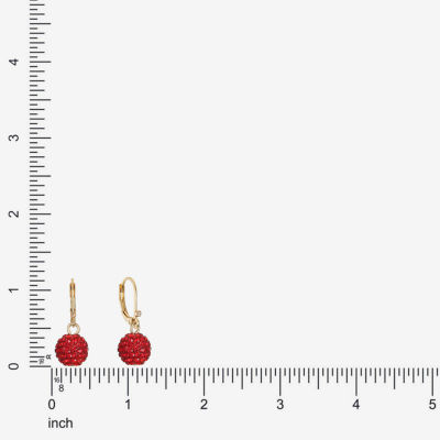 Monet Jewelry Womens Glass Round Drop Earrings