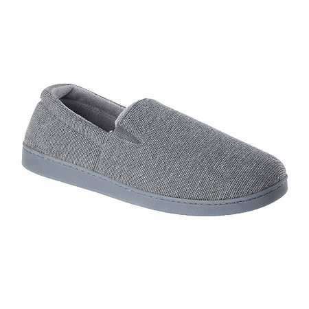 Isotoner Mens Memory Foam Slip-On Slippers, Xx-large, Black