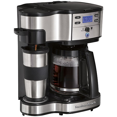 Hamilton Beach Scoop Programmable 2-Way Coffee Maker, One Size, Black