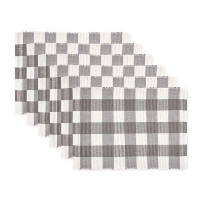 Design Imports Buffalo Check Ribbed 6pc. Placemat JCPenney
