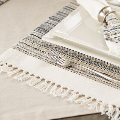 Design Imports Striped Fringed 6-pc. Placemats