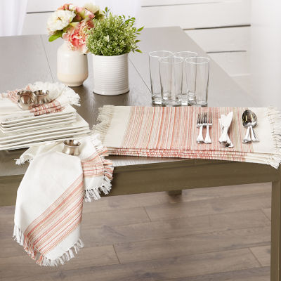 Design Imports Striped Fringed 6-pc. Placemat