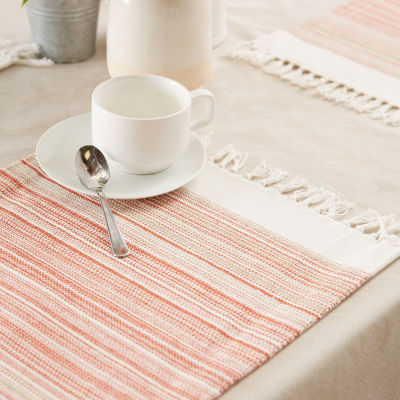 Design Imports Striped Fringed 6-pc. Placemat
