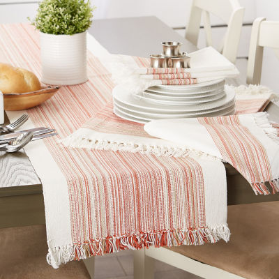 Design Imports Striped Fringed 6-pc. Placemat