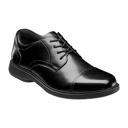 1920s Style Mens Shoes | Peaky Blinders Boots Nunn Bush Mens Kore Pro Oxford Shoes 10 12 Wide Black $89.99 AT vintagedancer.com