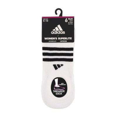 adidas Superlite Womens Breathable Multi-Pack 6 Pair Liner Socks