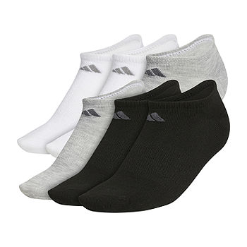Tom Audreath Kostbaar land adidas Extended Size 6 Pair No Show Socks Womens, Color: Black Heather Grey  - JCPenney