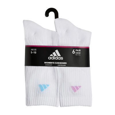 adidas Cushioned Womens 6 Pair Crew Socks