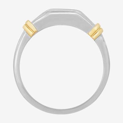 Mens 1/2 CT.T.W. Natural Diamond 10K Two-Tone Gold Band Ring