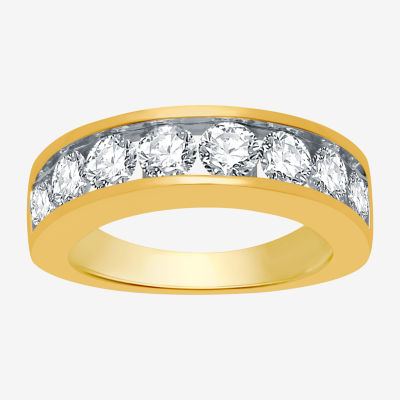 Womens Natural White Diamond 14K Gold Wedding Band