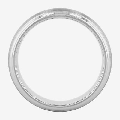  Mens 6mm Tungsten Comfort-Fit Ring