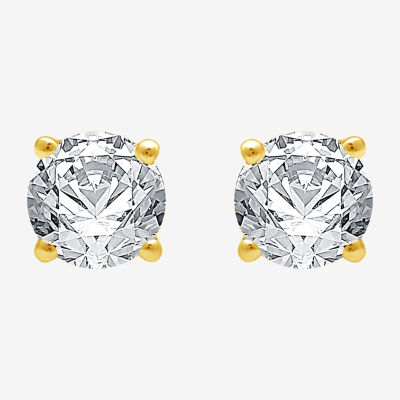 Deluxe Collection 3/4 CT. T.W. Natural White Diamond 14K Gold 4.5mm Stud Earrings