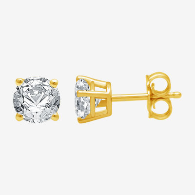 Deluxe Collection 3/4 CT. T.W. Natural White Diamond 14K Gold 4.5mm Stud Earrings