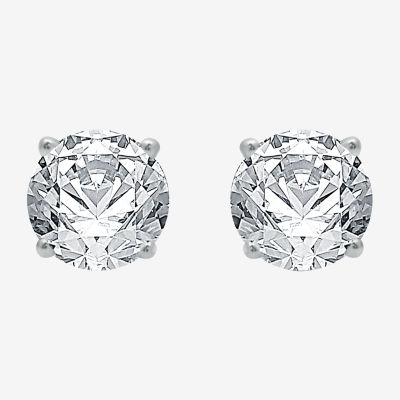 2 CT. T.W. Natural White Diamond 14K Gold 6.3mm Stud Earrings