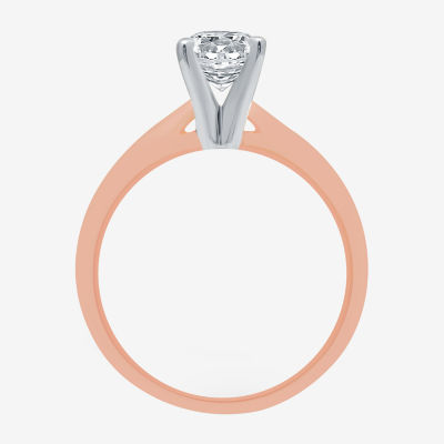 Classic Collection Womens 1 CT. T.W. Natural White Diamond 10K Rose Gold Round Solitaire Engagement Ring