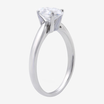 (G / Si2) Womens 1 CT. T.W. Lab Grown White Diamond 10K Gold Oval Solitaire Engagement Ring