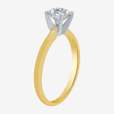 (E-F / SI1-SI2) Womens 1 CT. Lab-Grown White Diamond Round Solitaire Engagement Ring in 14K Gold