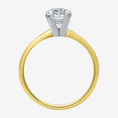(E-F / SI1-SI2) Womens 1 CT. Lab-Grown White Diamond Round Solitaire Engagement Ring in 14K Gold