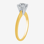 Classic Collection Womens 1 CT. T.W. Genuine White Diamond 10K Gold Round Solitaire Engagement Ring
