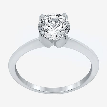 1 1/4 CT. Lab-Grown (G / SI2) Diamond Round Solitaire Engagement Ring In 14k Gold, 6, White