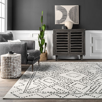 Nuloom Mila Dotted Trellis Diamond Indoor Rectangular Accent Rug