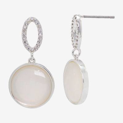 Sparkle Allure Cubic Zirconia Pure Silver Over Brass Round Drop