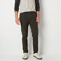 mutual weave Stretch Mens Slim Fit Flat Front Pant, 38 34, Black