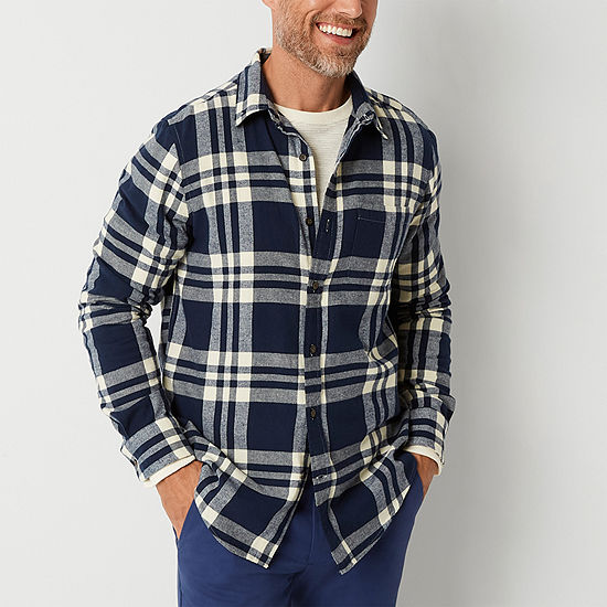 St. John's Bay Mens Long Sleeve Classic Fit Flannel Shirt