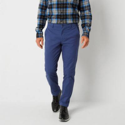 St. John's Bay Temp Flex Mens Slim Fit Flat Front Pant, Color: Potomac ...