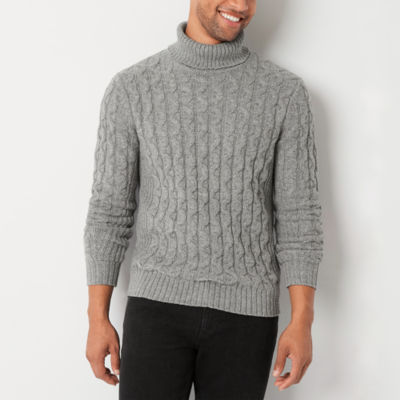 mutual weave Mens Cowl Neck Long Sleeve Pullover Sweater - JCPenney
