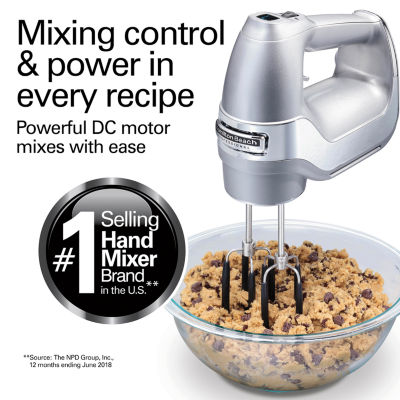 Solac 5-Speed Black Turbo Hand Mixer with Beaters and Dough Hooks