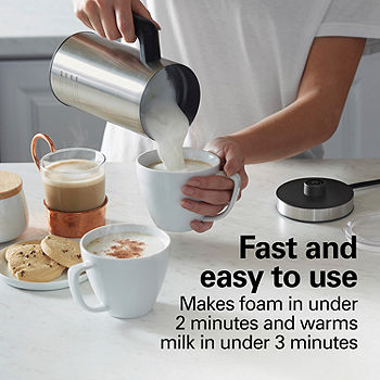  4 in 1 Electric Milk Frother: 10oz/350 mL Large Capacity  Electric Milk Steamer for Hot and Cold Milk Froth - Automatic Milk Frother  & Warmer for Latte, Cappuccinos, Macchiato, Hot Chocolate