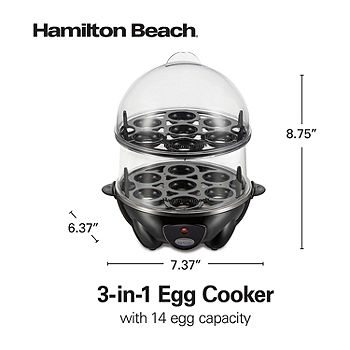 Hamilton Beach 6-in-1 Electric Egg Cooker for Hard Boiled Eggs