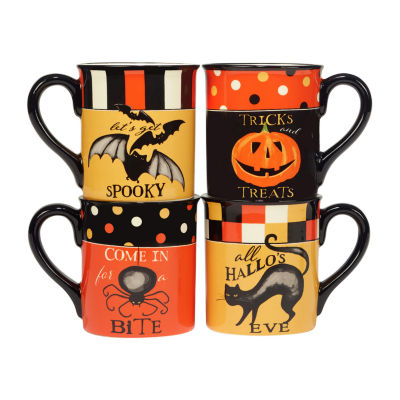 Certified International Spooky Halloween 4-pc. Holiday Coffee Mug
