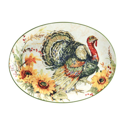 Certified International Harvest Morning Serving Platter