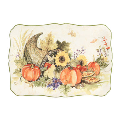 Certified International Harvest Morning Serving Platter