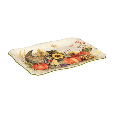 Certified International Harvest Morning Serving Platter