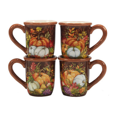 Certified International Harvest Blessings 4-pc. Holiday Coffee Mug