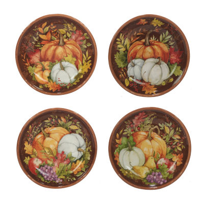 Certified International Harvest Blessings 4-pc. Earthenware Soup Bowl