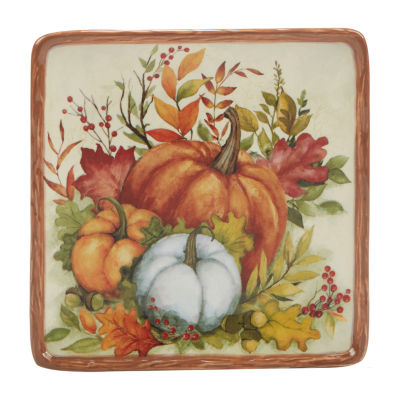 Certified International Harvest Blessings 4-pc. Earthenware Appetizer Plate