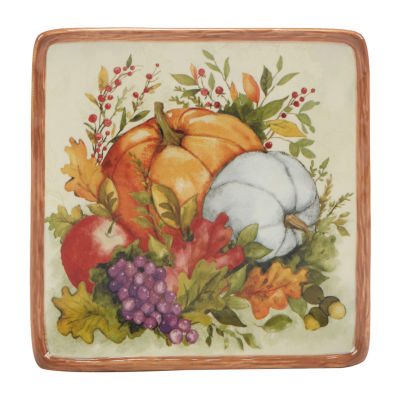 Certified International Harvest Blessings 4-pc. Earthenware Appetizer Plate