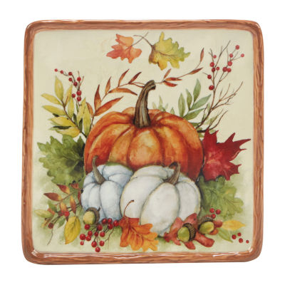 Certified International Harvest Blessings 4-pc. Earthenware Appetizer Plate