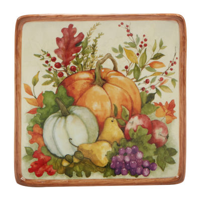 Certified International Harvest Blessings 4-pc. Earthenware Appetizer Plate