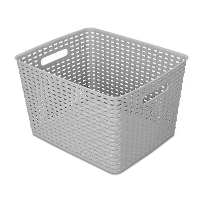 Home Expressions Large Durable Plastic Weave Storage Bin - JCPenney