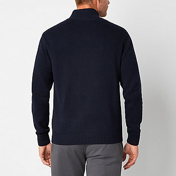 U.S. Polo Assn. Quarter-Zip Mens Mock Neck Long Sleeve Pullover
