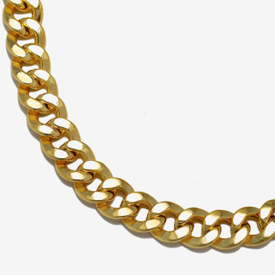 14K Gold 24 Inch Hollow Cuban Chain Necklace